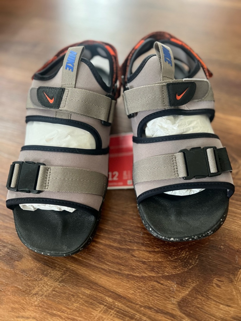 Nike Canyon Sandals Grey and Black/Grey Sandal with Orange Accents Men’s 12 - Picture 6 of 7